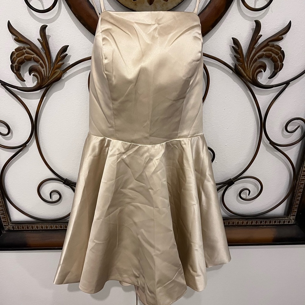 Gold Homecoming / Prom dress with pockets!